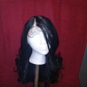 BRAND NEW HUMAN HAIR LACE FRONTAL, LOOSE ROLL FLIP CURL.COLOR BLACK.